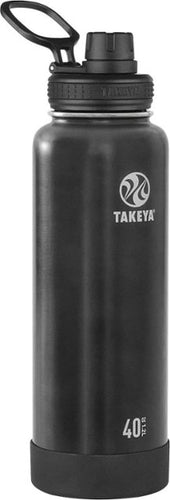 Takeya - Actives 40-Oz. Insulated Stainless Steel Water Bottle with Spout Lid - Slate
