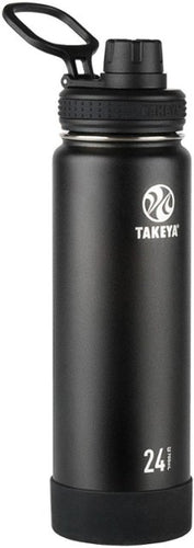 Takeya - Actives 24-Oz. Insulated Stainless Steel Water Bottle with Spout Lid - Onyx